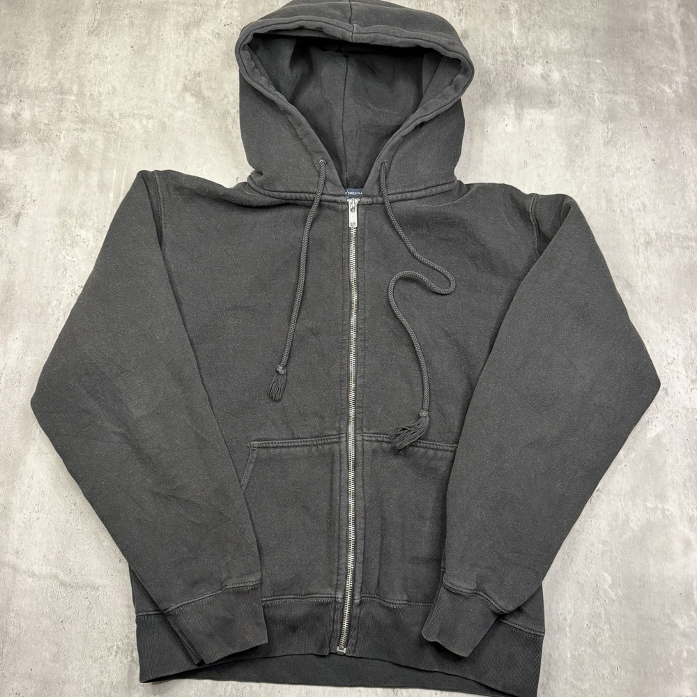 Brandy Melville Christy Full Zip Up Hoodie Black Jacket Sweatshirt One Size